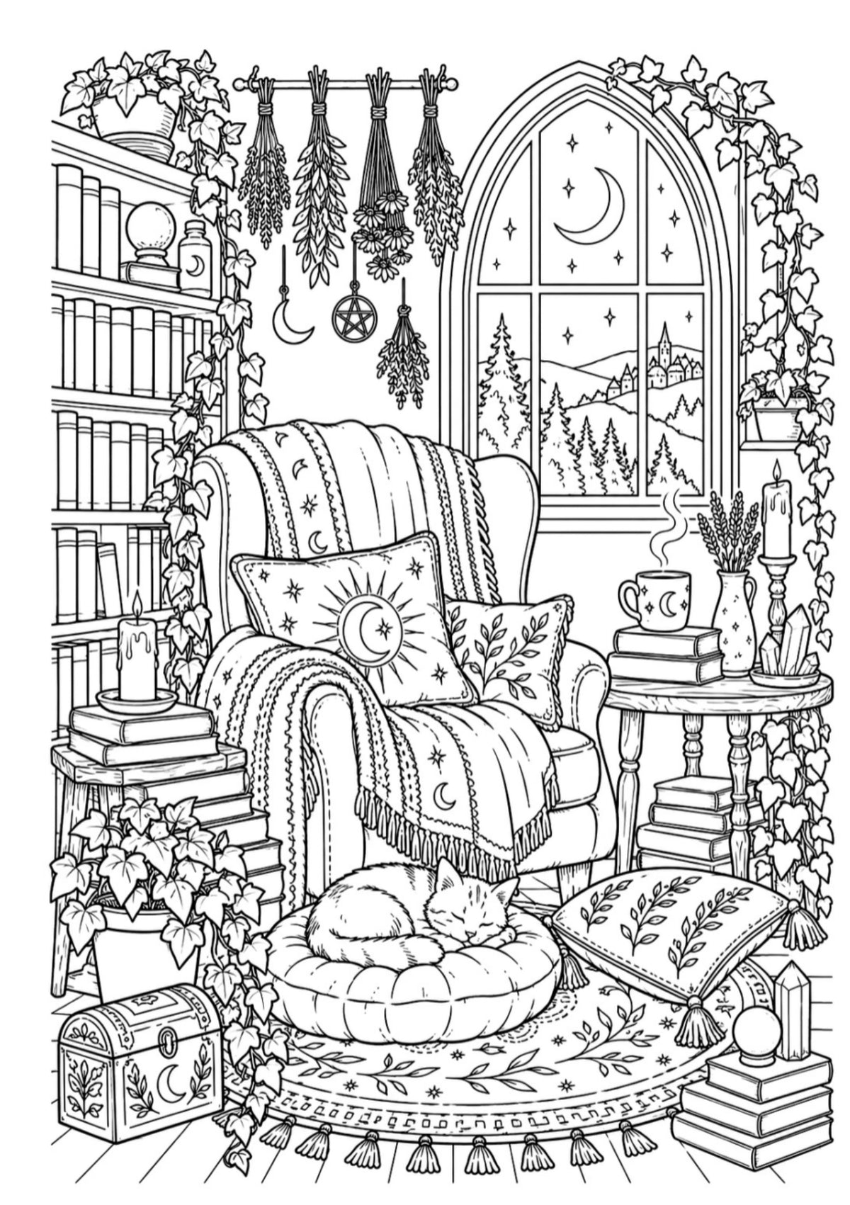 Moon & Magic: An Elegant Witchy Colouring Book.
